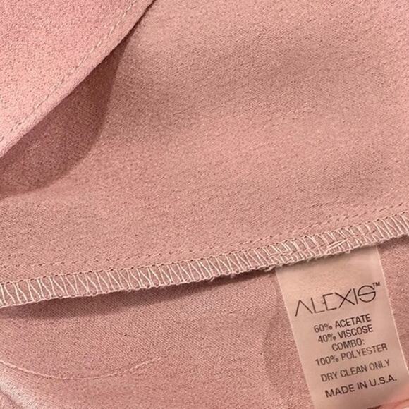 Alexis Mathilde Ruffle trimmed Crepe Top In Pink size XS - Picture 7 of 8